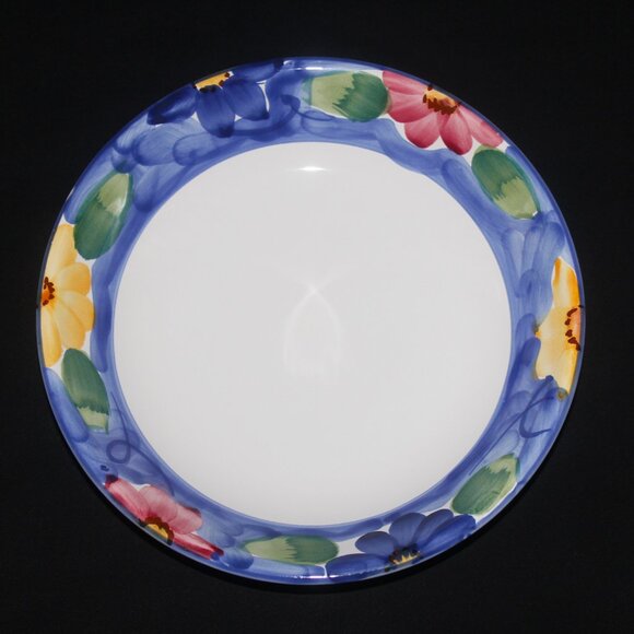 Himark Indigo 2 Tiered Fruit Bowl | Cake Pastry Stand | Hand Painted in Portugal - Picture 6 of 8